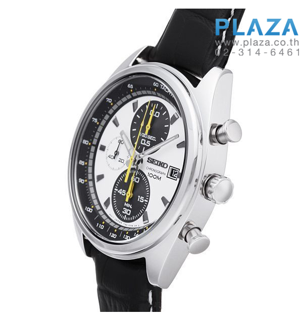 Seiko chronograph sales leather