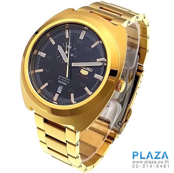 Seiko 5 sports automatic 24 jewels sales 100m gold